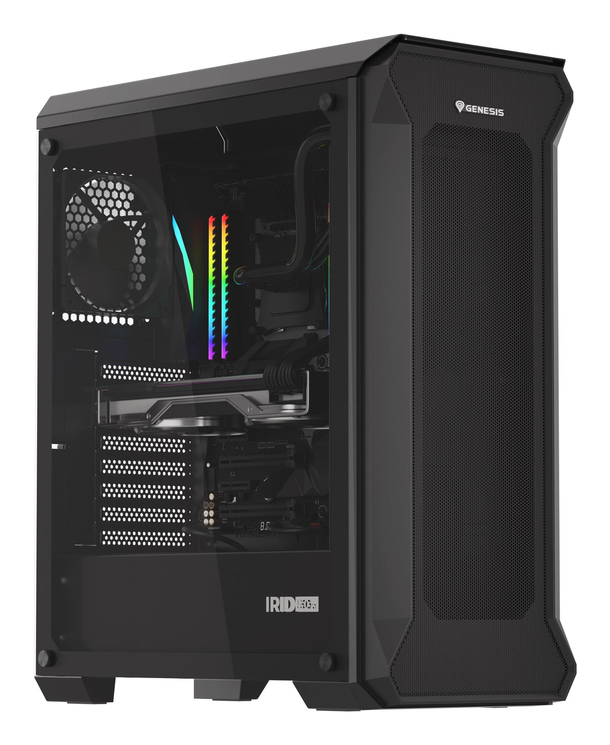 Caja Pc Natec Gaming Genesis Irid 505 Atx 2xusb 3.0 2xusb 2.0 S/F Cristal Templado