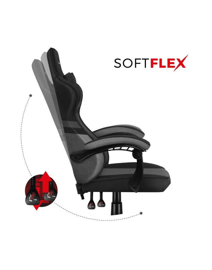 EAN 5903796013177 - Huzaro FORCE 4.4 Silla para videojuegos de PC Asiento (de seguridad) de butaca Negro, Gris imagen 12