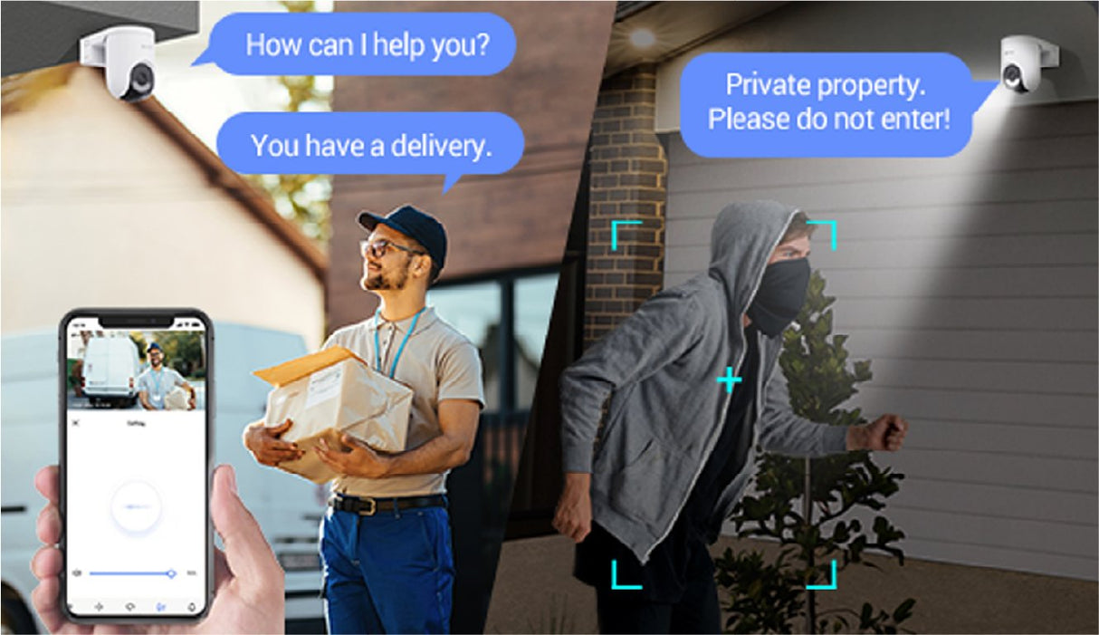 Ezviz Camara Wifi Exterior Hb8 2k+ 4mp Panoramica/Inclinacion Con Bateria