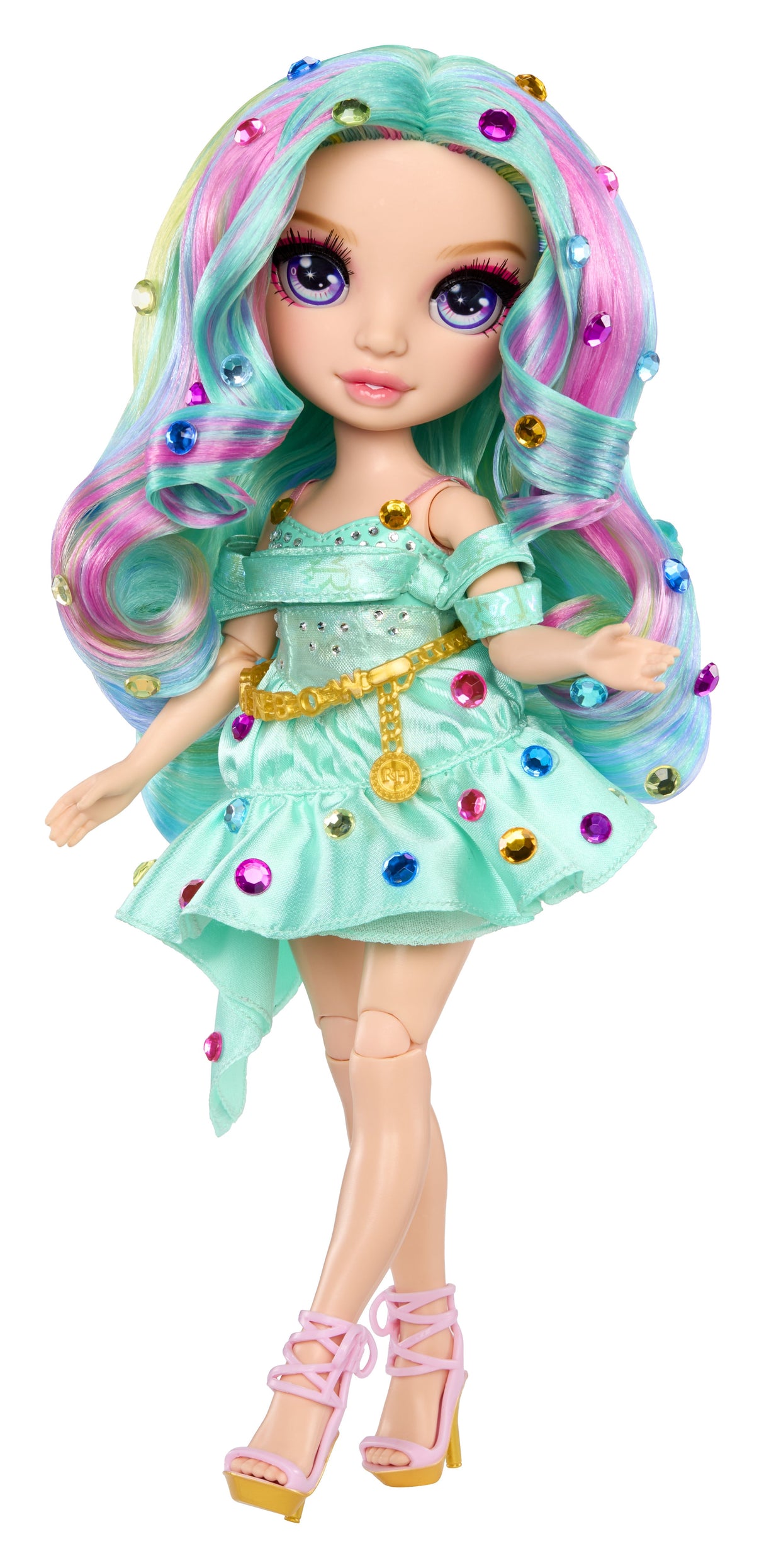 EAN 0035051597827 - Rainbow High Be Dazzling Fashion Dolls- Celine Turquoise (Teal) imagen 6