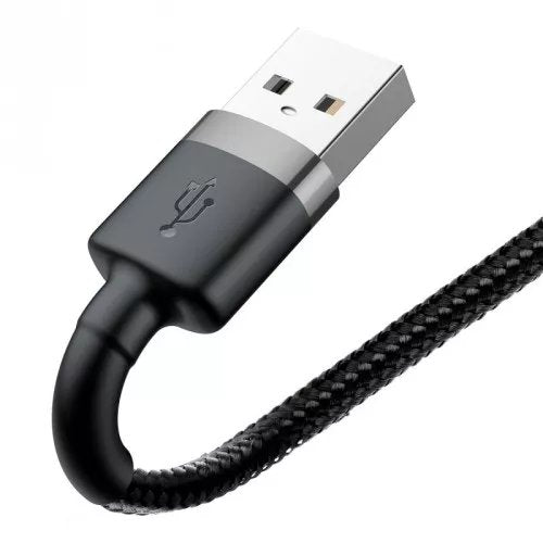 Baseus Lightning Cafule Cable 2.4a 0.5m Gray + Black (Calklf-Ag1)