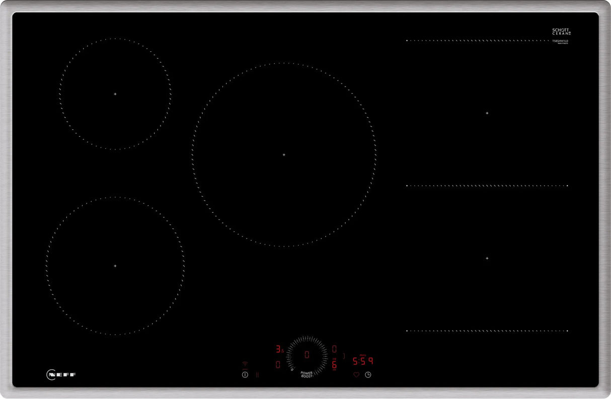 EAN 4242004272694 - Neff T58SHW1L0 hobs Negro, Acero inoxidable Integrado 80 cm Con placa de inducción 5 zona(s) imagen 1