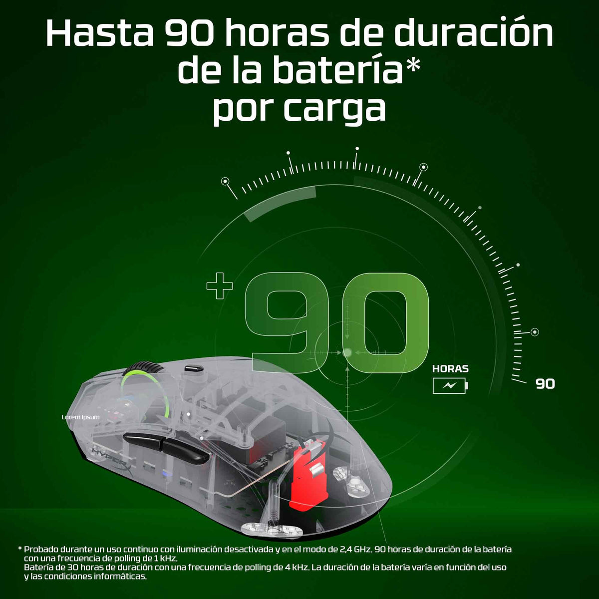 EAN 0198122802432 - HyperX Pulsefire Haste 2 Pro 4k Wireless Gaming Mouse ratón Juego Ambidextro Bluetooth + USB Type-C Óptic imagen 5