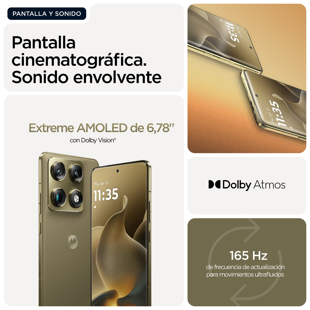 Smartphone Motorola Moto Signature 6.8" Dual Sim Android Usb Type-C 16 Gb 512 Gb 5200 Mah Verde Oliva