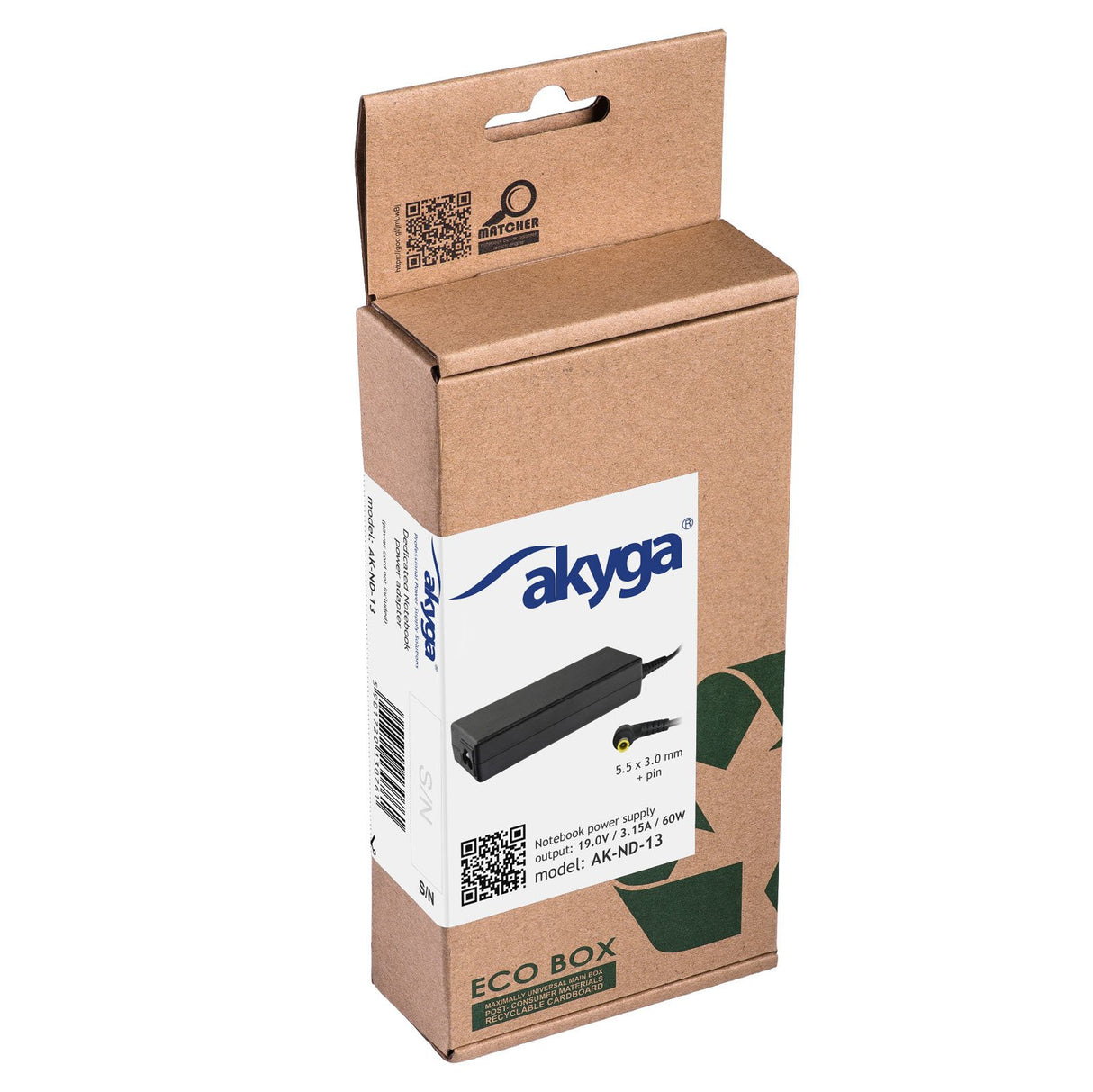 EAN 5901720130761 - Akyga notebook power adapter AK-ND-13 19V/3.16A 60W 5.5x3.0 mm + pin SAMSUNG adaptador e inversor de corr imagen 5