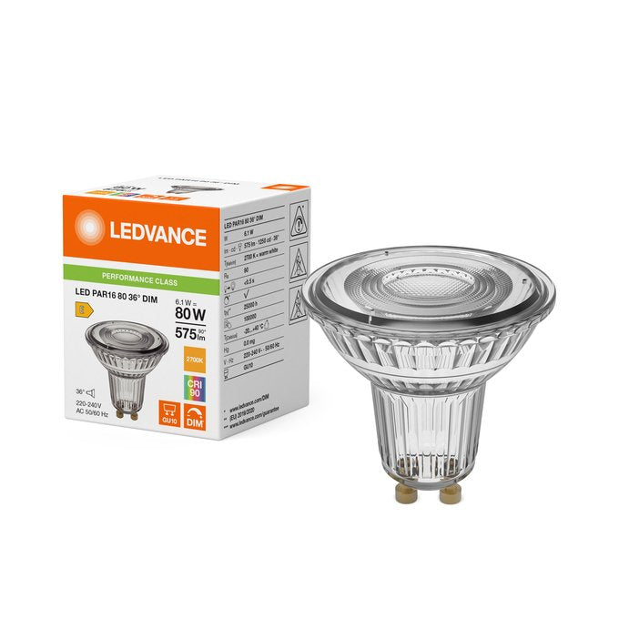 Ledv Led Reflektor 6,1-80w 927 Dimmbar Par16 Gu10 36 25000h Eek E