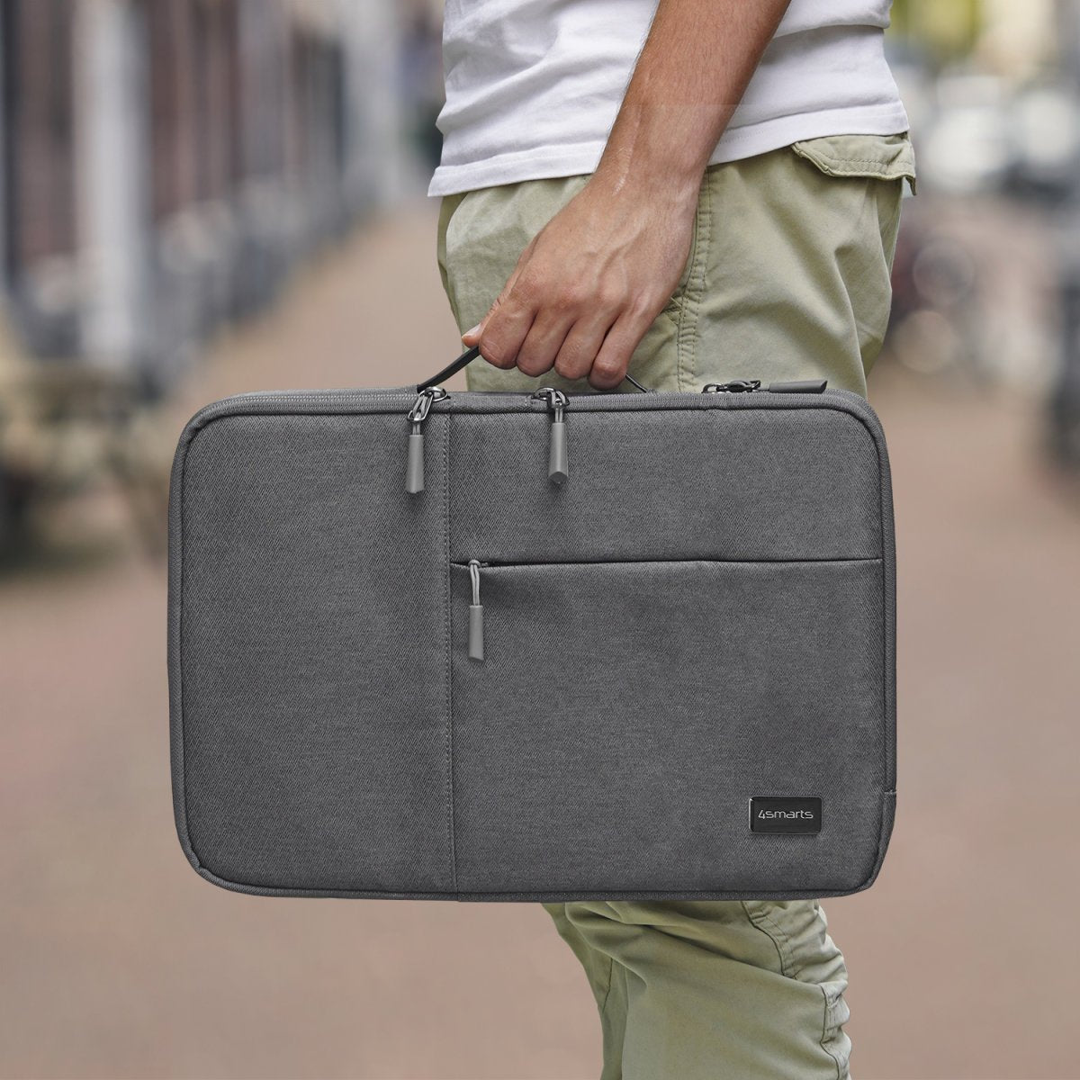 4smarts Laptop Aircushion Multi Sleeve 15", Grau
