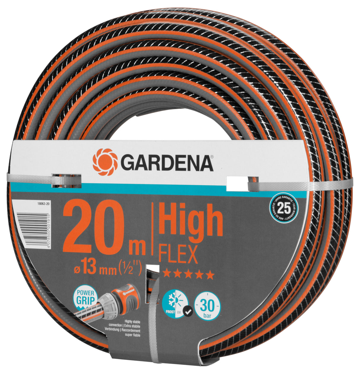 EAN 4078500001915 - Gardena 18063-20 manguera de jardín 20 m Por encima del suelo Gris, Naranja imagen 3
