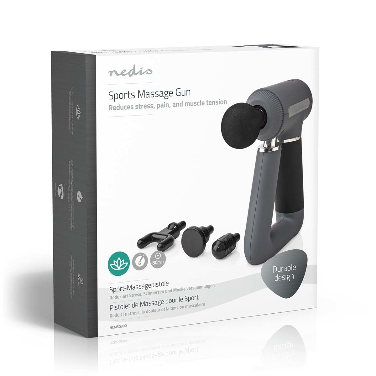 EAN 5412810407637 - Nedis HCMSG300 masajeador Atrás, Cuello Gris imagen 6
