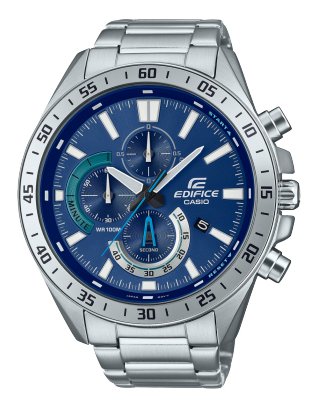 Reloj Analógico Casio Edifice Classic Efv-620d-2avuef 55mm Plata Y Azul