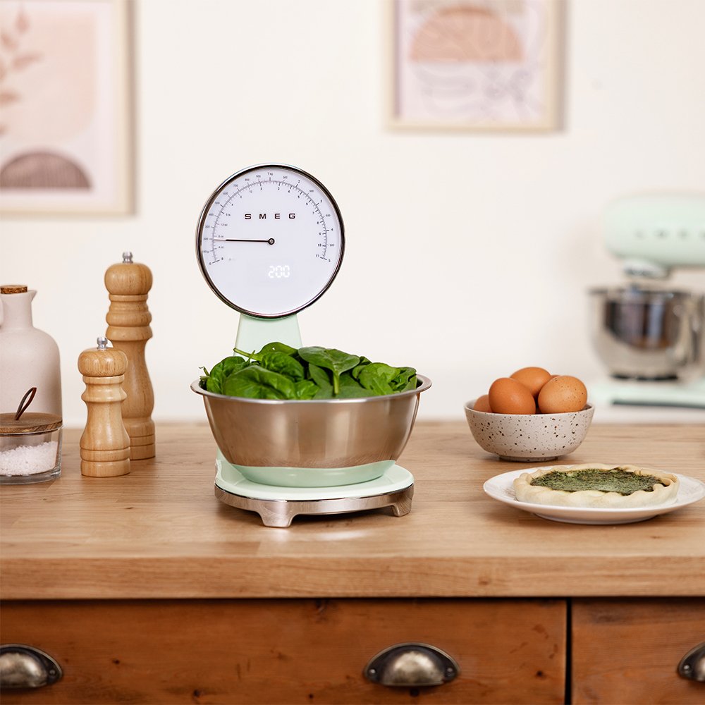 Báscula De Cocina Analógica Y Digital Smeg Verde Pastel Ksf01pgww