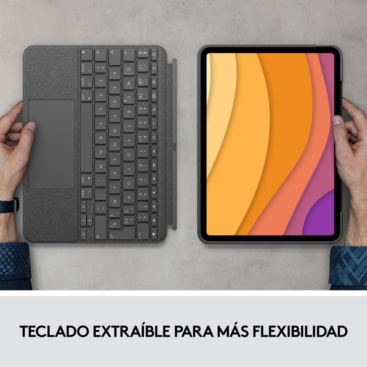 EAN 5099206096103 - Logitech 920-010300 teclado para móvil QWERTY Español Smart Connector Gris imagen 12