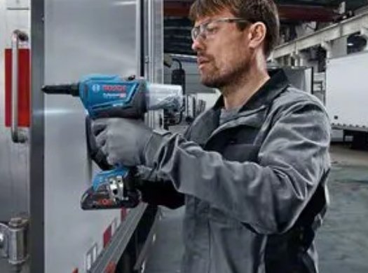 Bosch Professional Remachadora A Batería Grg 18v-16 C Professional, 18 Voltios Azul/Negro, 2 Baterías De Iones De Litio Procore18v 4,0 Ah, En L-Boxx 06019k5001