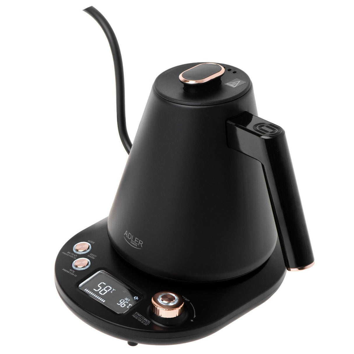 EAN 5905575902535 - Adler AD 1349 tetera eléctrica 1 L 1100 W Negro, Oro imagen 3