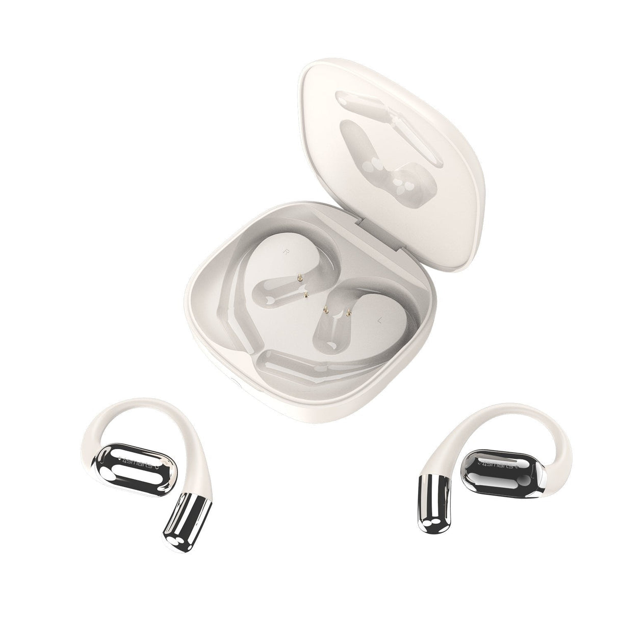 4smarts Open-Ear Azultooth Kopfhrer Skybuds Ai Screen, Beige