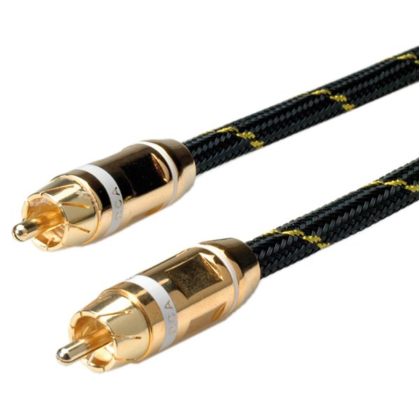 Roline 11.09.4252 Adaptador De Cable De Vídeo 5 M Rca Negro, Oro, Blanco