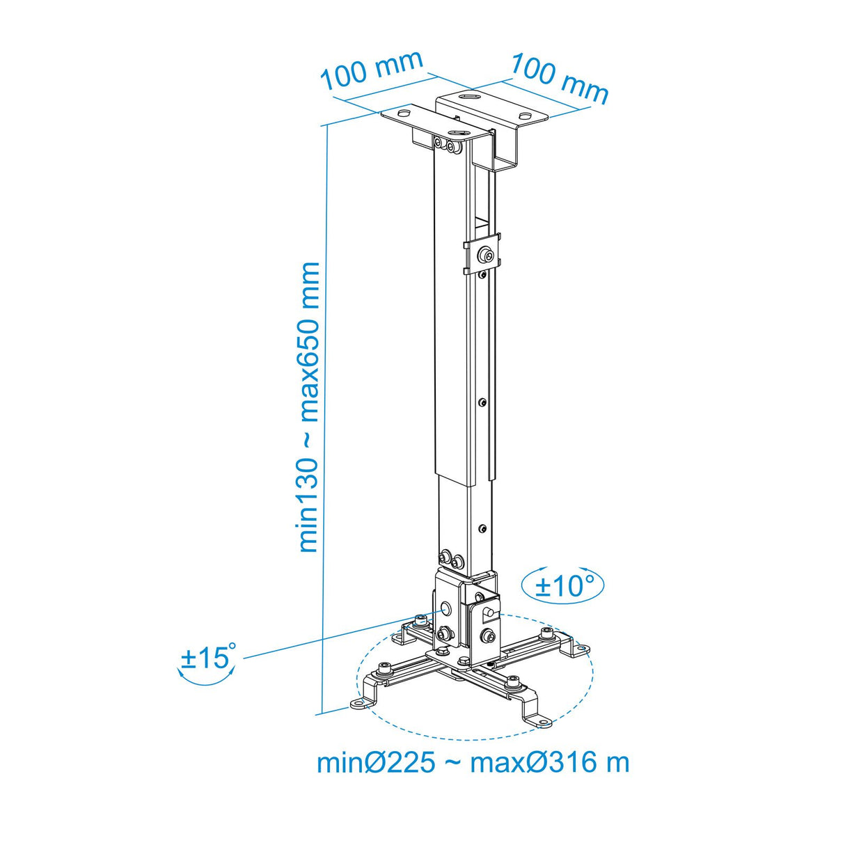 EAN 8433281003187 - TooQ PJ2012T-B montaje para projector imagen 7