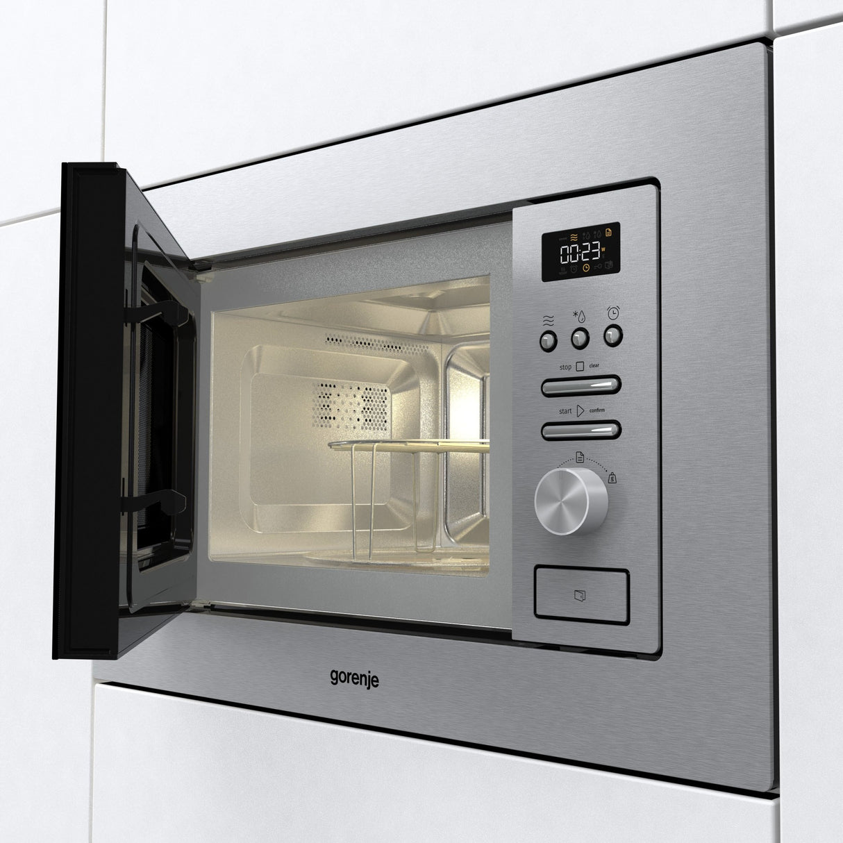 EAN 3838782498299 - Gorenje BMI201AG1X Acero inoxidable Microondas combinado Integrado 20 L 800 W imagen 4
