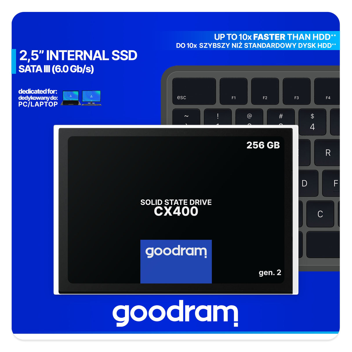 EAN 5908267923443 - Goodram CX400 gen.2 256 GB 2.5" Serial ATA III 3D TLC NAND imagen 7