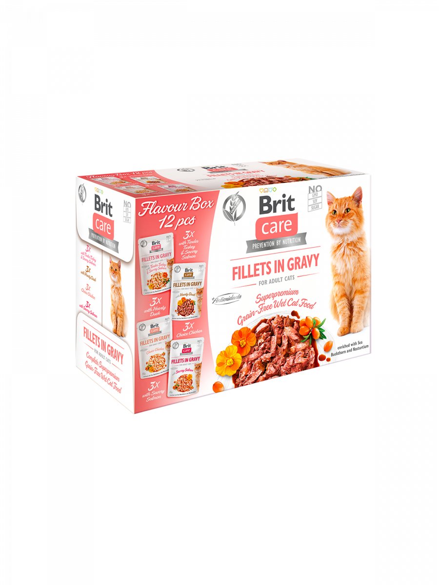 Brit Care Fillets In Gravy For Adult Cats 12x85g