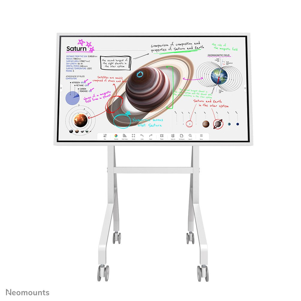EAN 8717371449940 - Neomounts FL50-515WH1 mueble y soporte para dispositivo multimedia Blanco Panel plano Mesita con ruedas p imagen 3