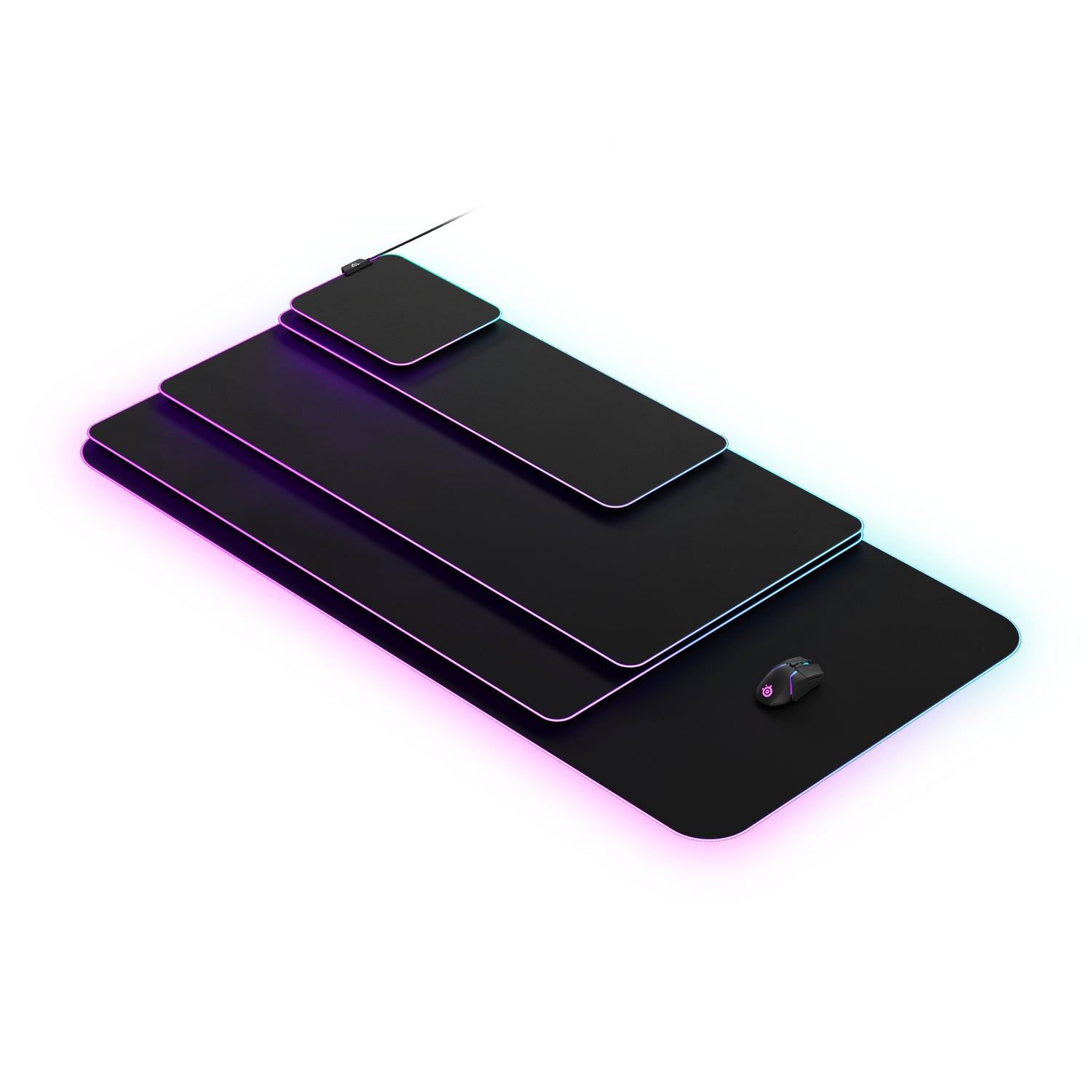 Alfombrilla Steelseries Prism Tela - Xl (63826) Steelseries Qck Prism Cloth Xl, Negro, Monótono, Tela, Caucho, Silicona, Retroiluminación Led, Multicolor, Alfombrilla De Ratón Para Juegos