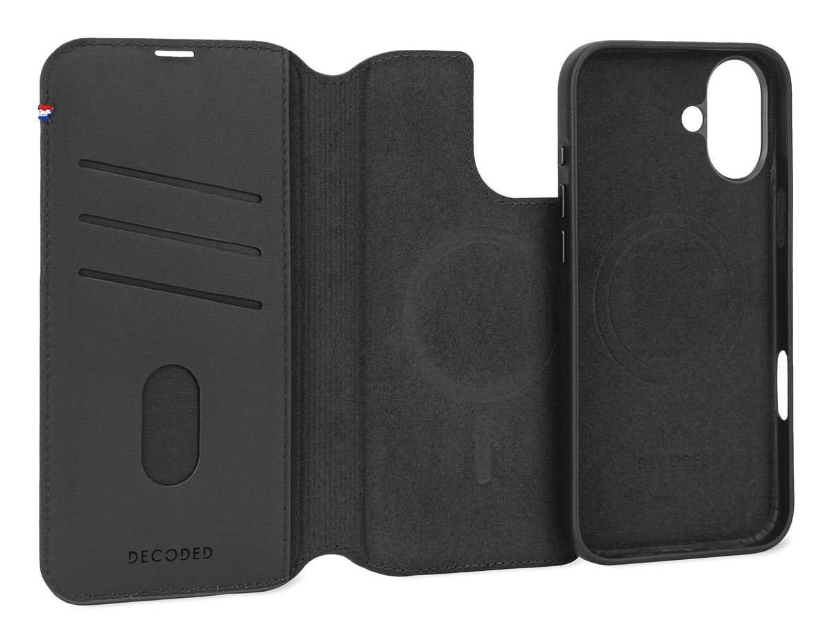 Decoded Leather Detachable Wallet Do Iphone 16 Magsafe Negro