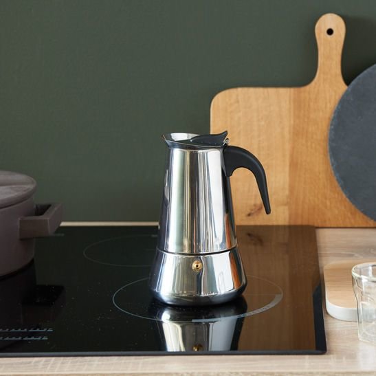 Cafetera Italiana Leopold Vienna Espresso Maker Trevi Acero/6 Tazas Lv113003