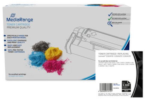 EAN 4260459616191 - MediaRange MRLXT260A cartucho de tóner 1 pieza(s) Compatible Negro imagen 1