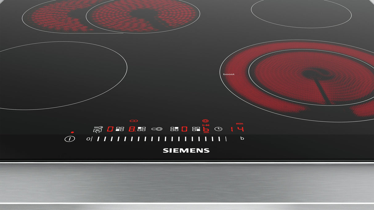 Siemens Et675fnp1e, Iq300, Hob Sobre Solticiente Negro/Aluminio, 60 Cm Et675fnp1e