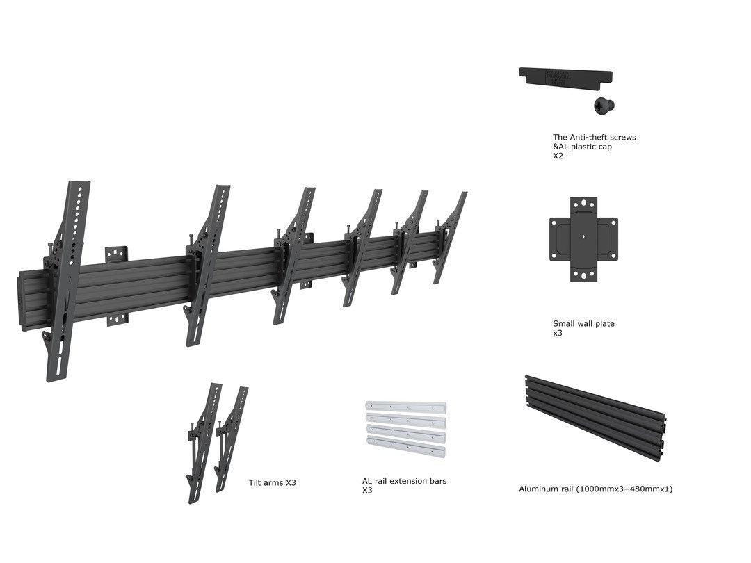 M Wallmount Pro Mbw3u Tilt Black