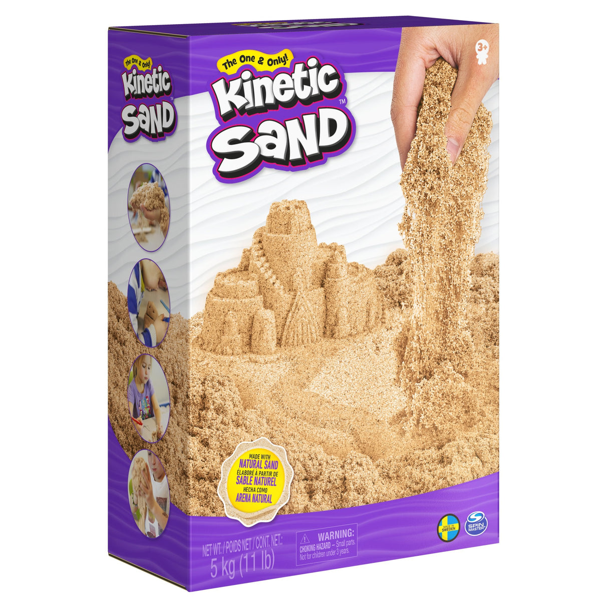 Spin Master Kinetic Sand - Marrón Natural, Arena Para Jugar 5 Kilogramos De Arena 6060996