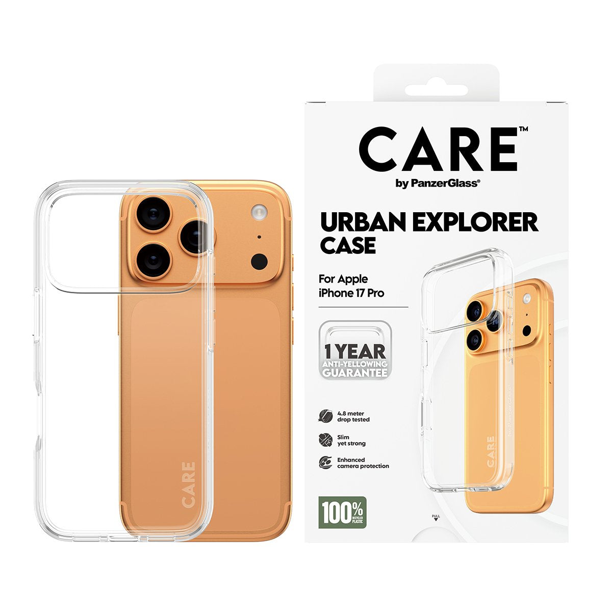 Panzerglass Care Flagship Case Transp. Urban Explorer Clear Frame Iphone 17 Pro