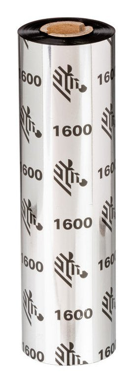 EAN 8596375000223 - Zebra 1600 Wax cinta térmica 450 m Negro imagen 1