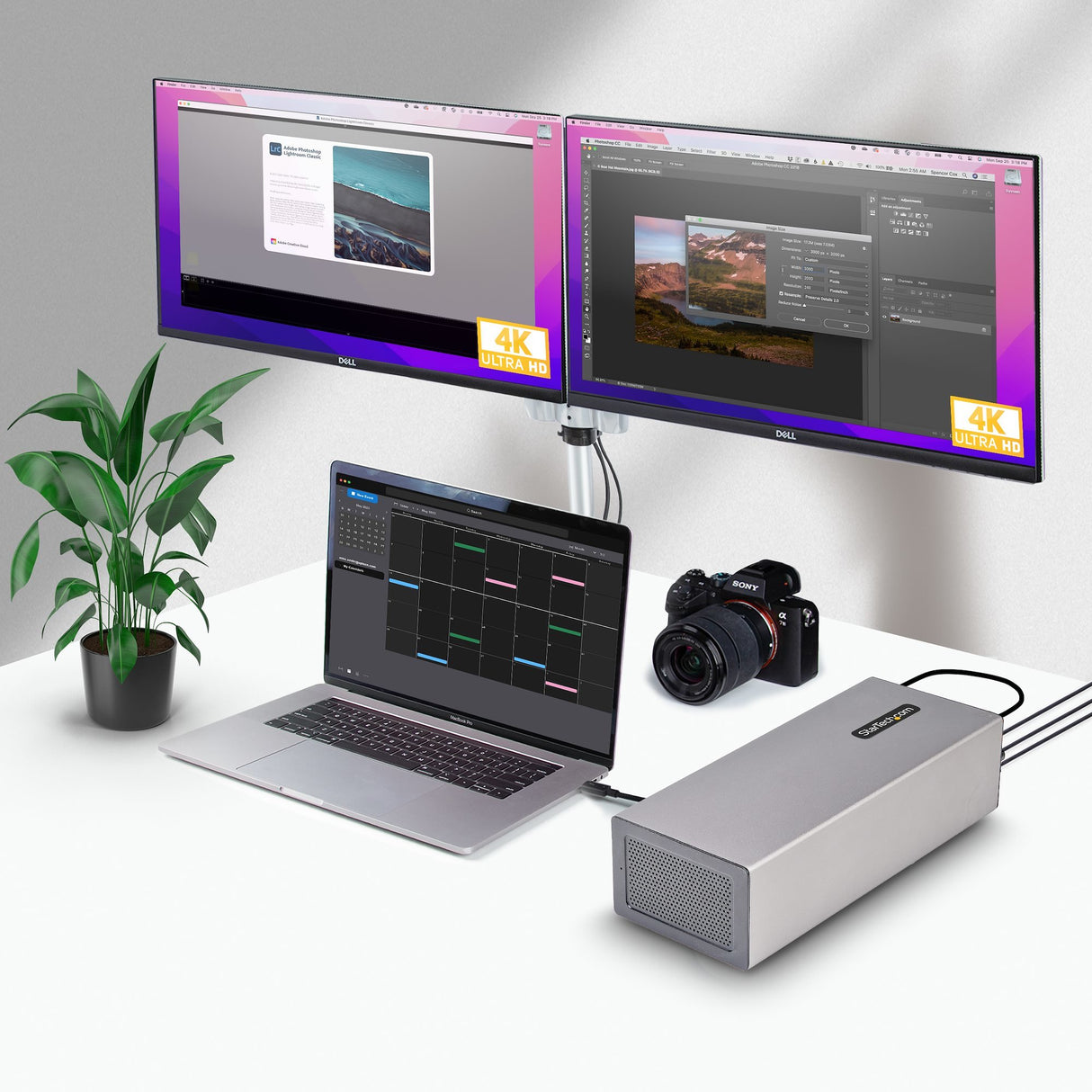Startech.Com Caja De Expasión Thunderbolt 3 A Pci Express - Carcasa Con 2 Ranuras Pcie Para Portátiles - 8/4k Por Tb3/Dp 1.4 - Adaptador Tb3 A Pcie - No Compatible Con Tarjetas Gráficas Gpus