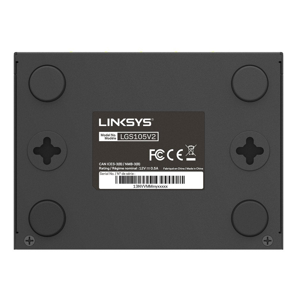 EAN 4260184666706 - Linksys LGS105 No administrado L2 Gigabit Ethernet (10/100/1000) Negro, Azul imagen 6