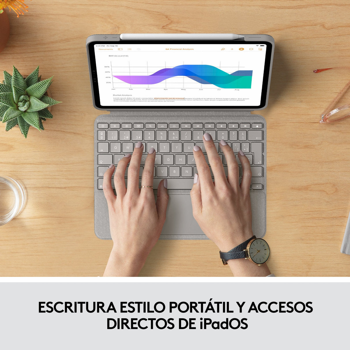 Logitech Combo Touch Funda Con Teclado (Esp) Para Ipad Pro 11 Pulgadas (1a, 2a, 3a Gen - 2018, 2020, 2021), Teclado Retroiluminado Extraíble, Trackpad