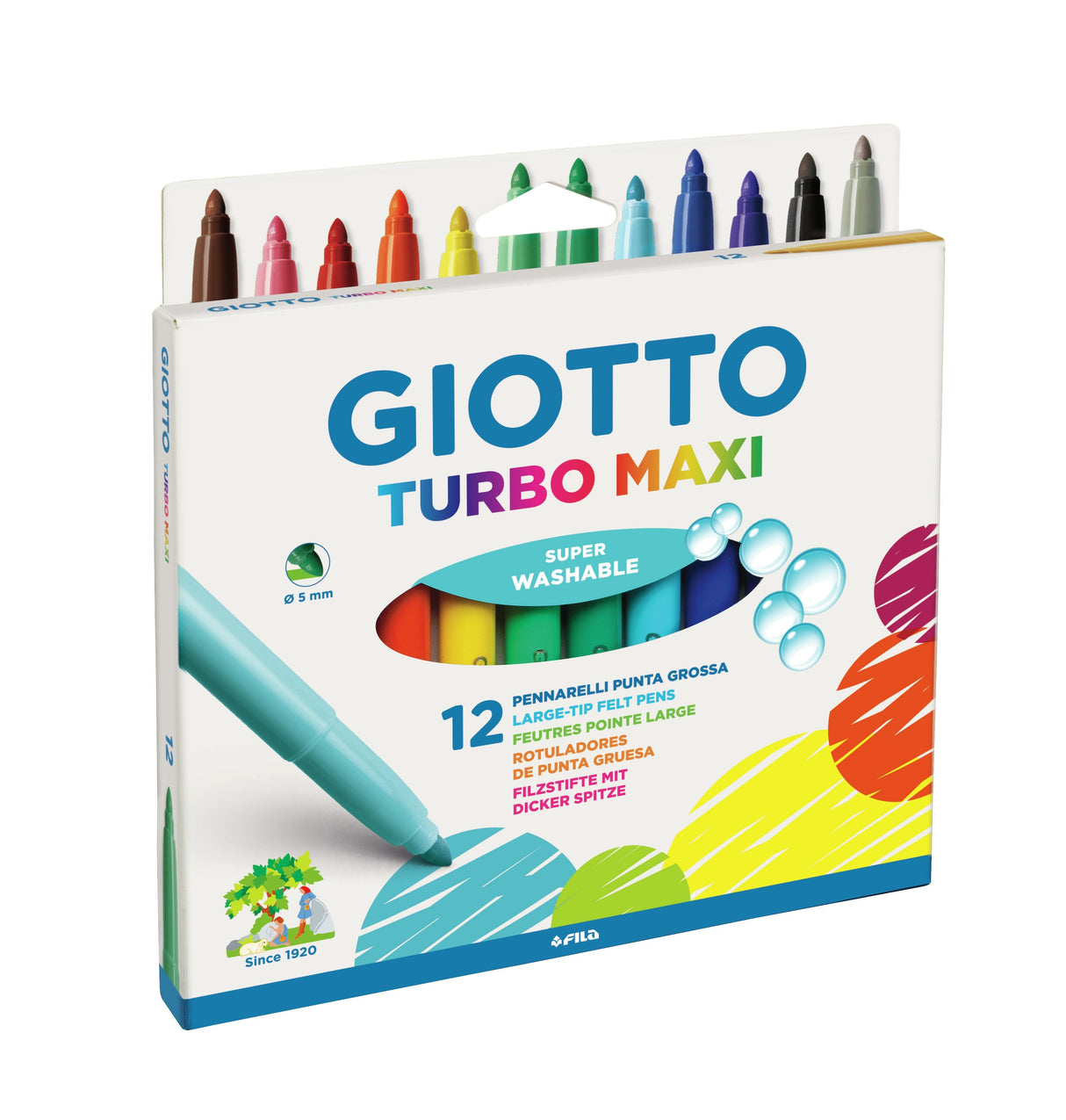 Giotto Rotuladores De Colores Turbo Maxi Estuche De 12