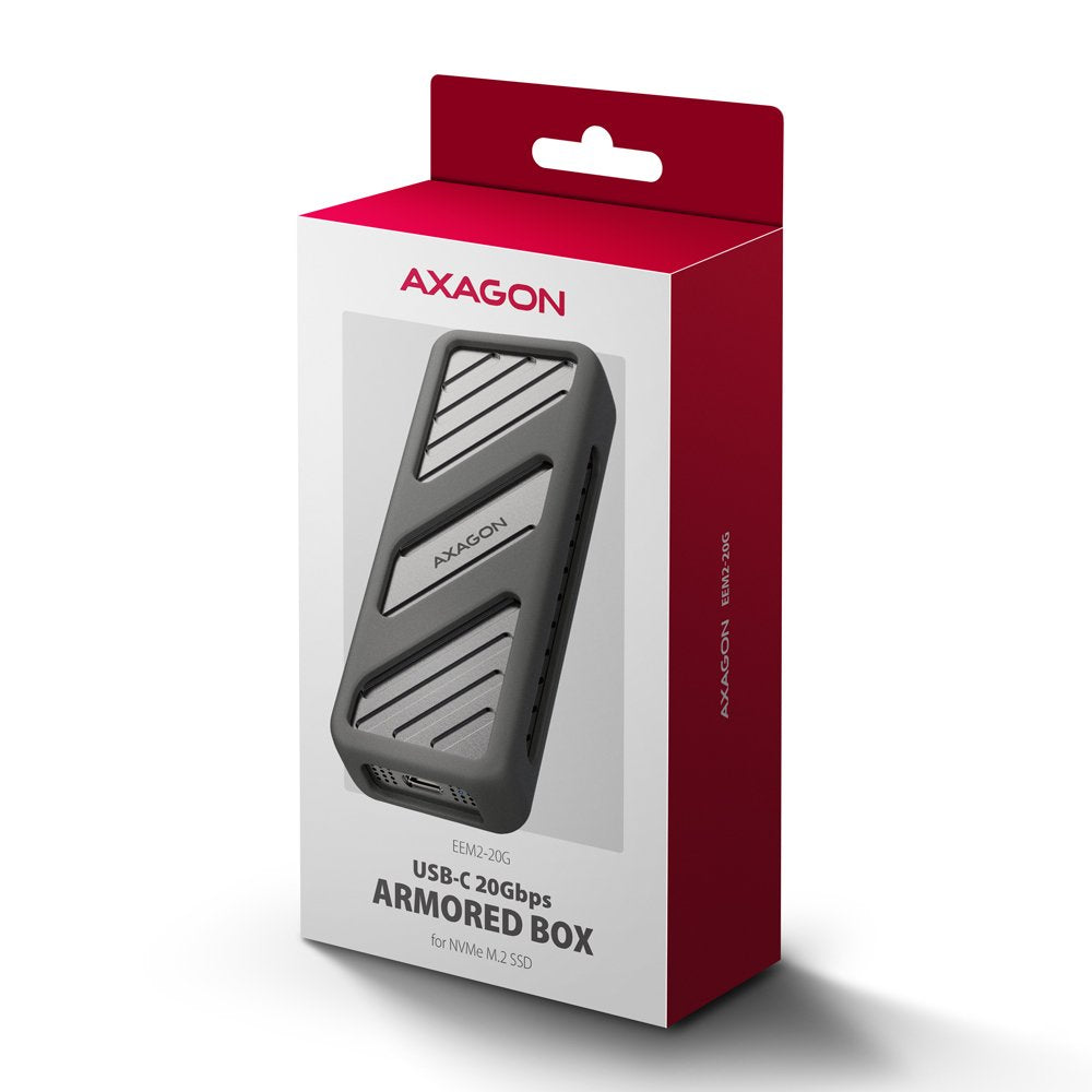 EAN 8595247908483 - Axagon EEM2-20G NVMe-SSD-Gehäuse USB-C 3.2 20 Gbps 2230 - 2280 - schwarz Caja externa para unidad de esta imagen 24