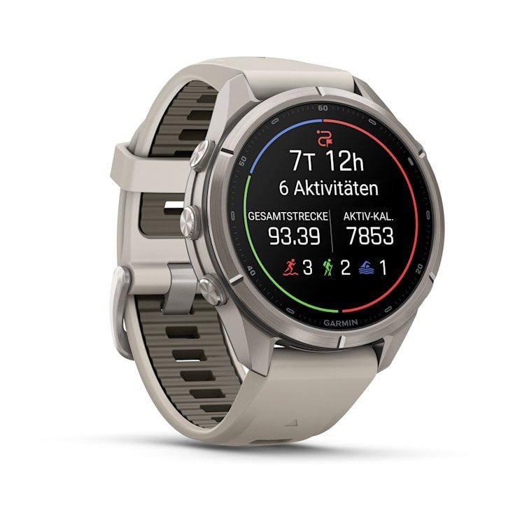 Garmin Fenix 9 Pro Titanio Con Correa De Silicona En Blanco Smartwatch 43mm