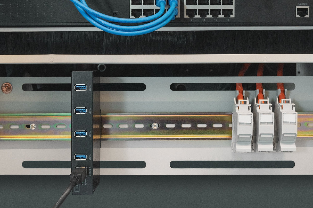 EAN 4016032490470 - Digitus DA-70257 hub de interfaz USB 3.2 Gen 1 (3.1 Gen 1) Type-B 5000 Mbit/s Negro imagen 5