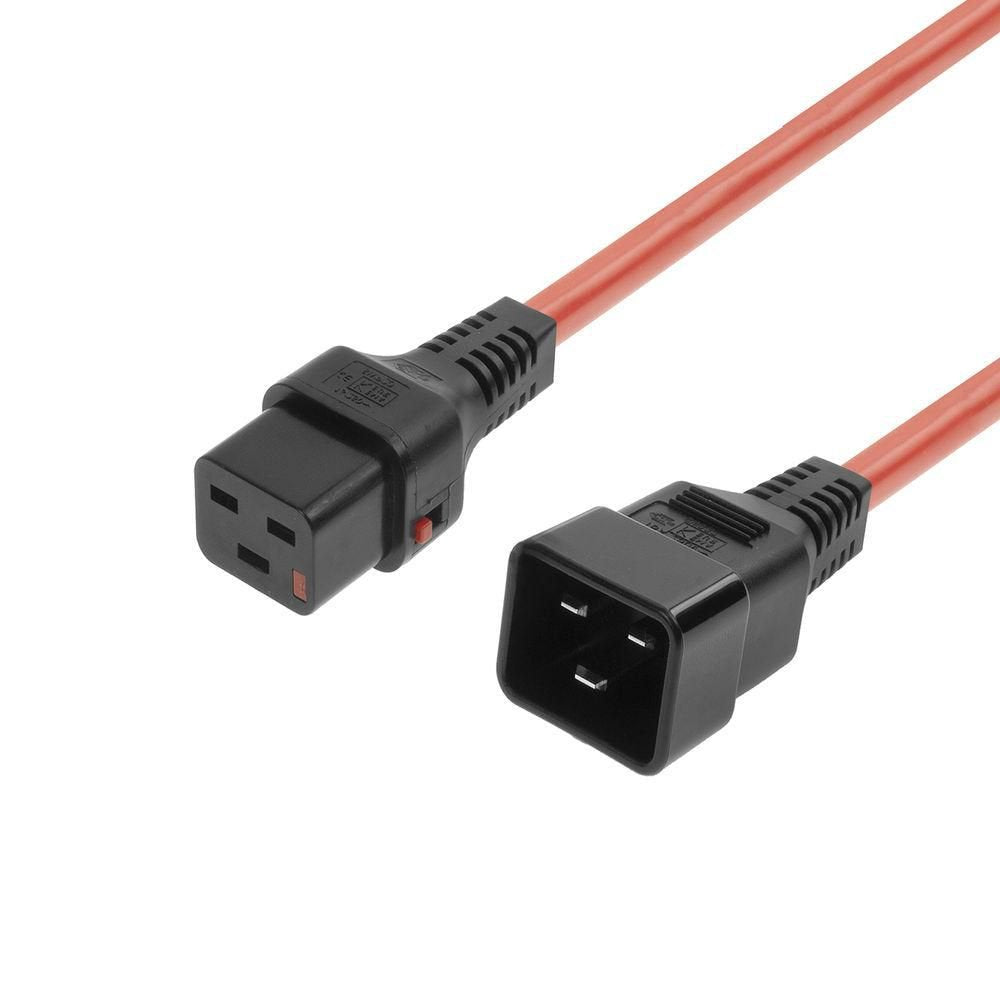 Powercord C19 Iec Lock - C20 Red 2m, Pc1402