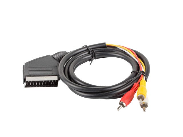 Cable Euroconector A Rca Lanberg Ca-Eurc-10cc-0018-Bk Scart Macho / Scart Macho 1.8 Metros