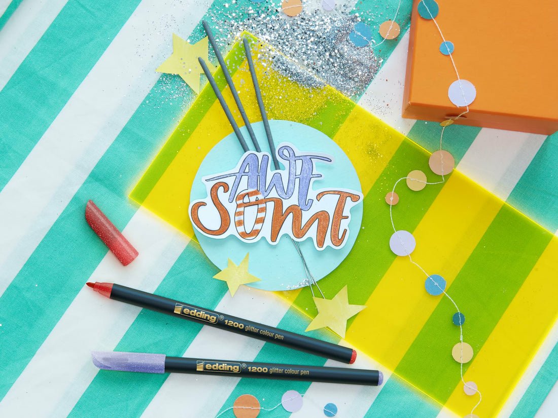 Edding Rotulador 1200 Glitter Colour Pen Estuche 5 Ud C/Básicos