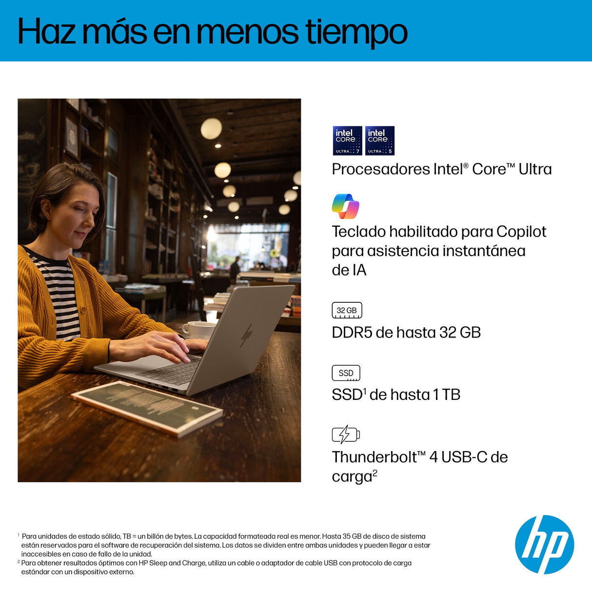 EAN 199251188053 - HP OmniBook 7 AI 14-fr0016ns Intel Core Ultra 7 255H Portátil 35,6 cm (14") 2K 32 GB LPDDR5-SDRAM 1 TB SSD imagen 7