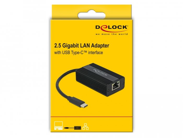 Delock Adaptador Usb-C > 2,5 Gigabit Lan Rj45