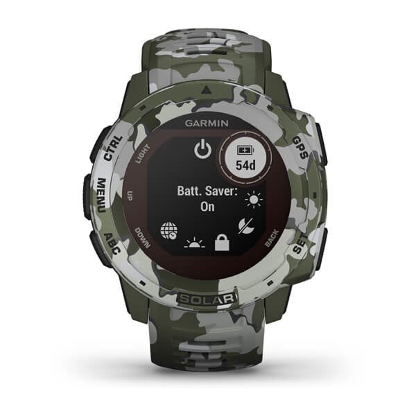 Reloj Deportivo Con Gps Garmin Instinct Solar Camo Militar Pantalla 23*23mm Carga Solar Frec Cardiaca Pulsioximetro Notific. -Caja Reforzada