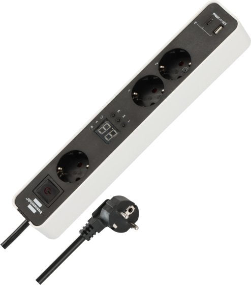 EAN 4007123686674 - Brennenstuhl 1153230026 base múltiple 1,5 m 3 salidas AC Interior Negro, Blanco imagen 1