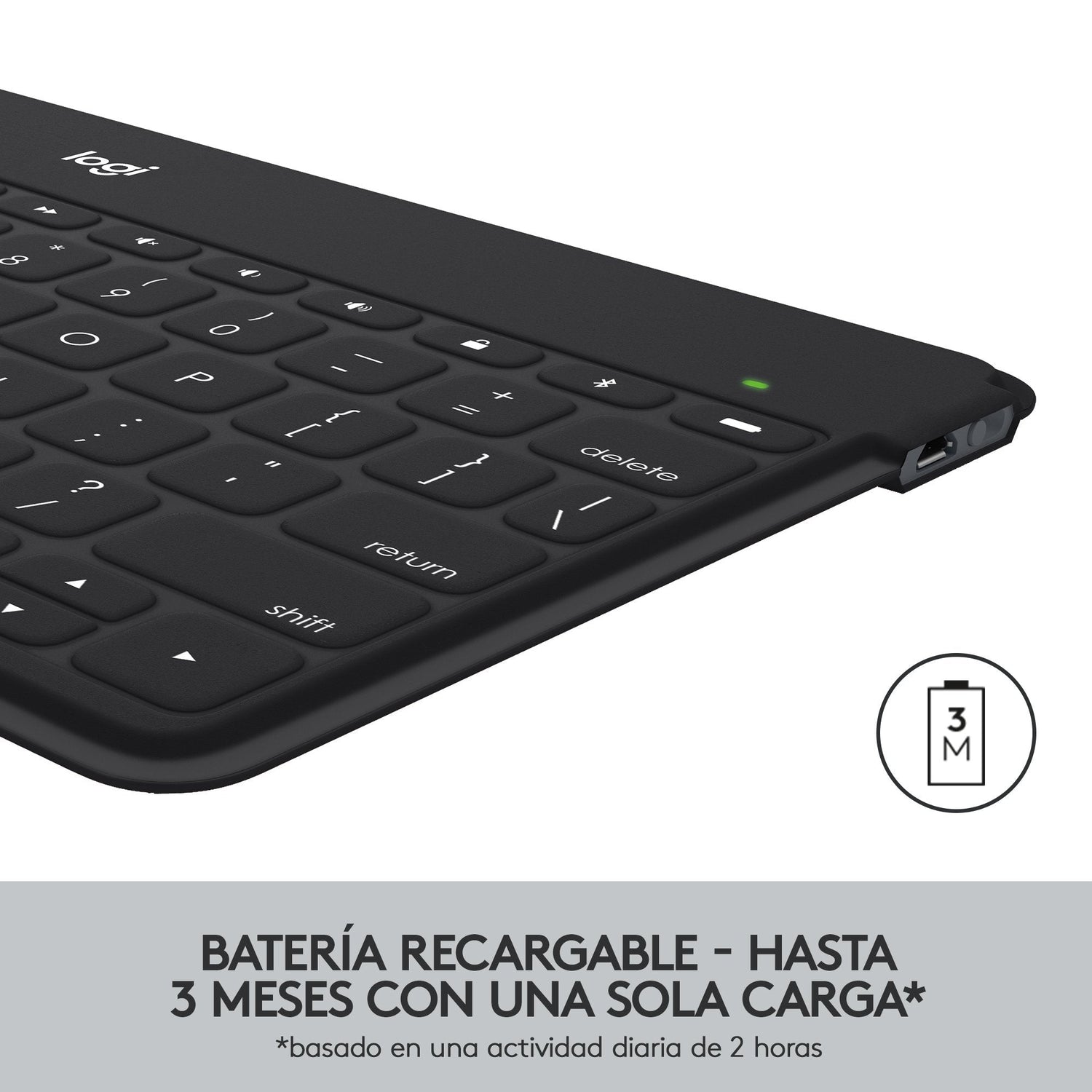 Teclado Compacto Inalámbrico Por Bluetooth Logitech Keys-To-Go Para Iphone Rosa
