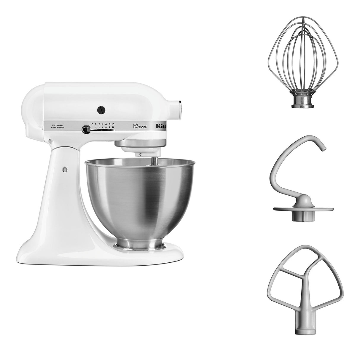 Kitchenaid 5k45ss Ewh Robot Classic Amasadora 4.28 L Blanco